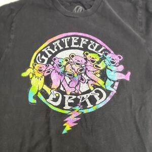 Grateful Dead Tie-Dye Dancing Bears Band Logo Short Sleeve Tee Men's Size S